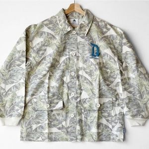 DISNEYLAND RESORT SPIRIT JERSEY SHIRT JACKET TROPICAL PALM BUTTON DOWN SIZE XL